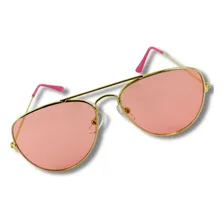 Ćculos Sol Menina Rosa Infantil Aviador Rik9 Proteção Uv400 Armação Dourado-escuro Foto mini 1
