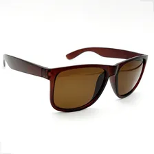 Óculos Sol Quadrado Lentes Escuras Masculino Feminino Uv400 Cor Marrom Foto  mini 1