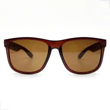 Óculos Sol Quadrado Lentes Escuras Masculino Feminino Uv400 Cor Marrom Foto mini  2