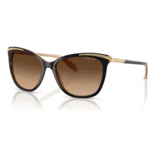 Oculos Sol Ralph Ra5203 109013 54 Preto Lente Marrom Degrade Foto  mini 1
