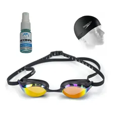 Óculos Speedo Falcon Preto + Touca de Silicone Speedo + Brinde Foto mini 1