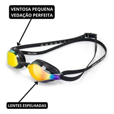 Óculos Speedo Falcon Preto + Touca de Silicone Speedo + Brinde Foto mini 3