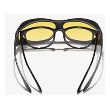 Óculos Visão Noturna Lentes Amarelas Sobrepor Ciclismo Pesca Armação Preto Lente Amarelo A830 Foto mini 4
