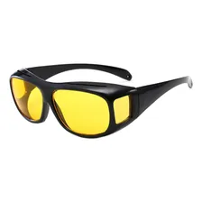 Óculos Visão Noturna Lentes Amarelas Sobrepor Ciclismo Pesca Armação Preto Lente Amarelo A830 Foto mini 3