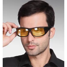 Óculos Visão Noturna Lentes Amarelas Sobrepor Ciclismo Pesca Armação Preto Lente Amarelo A830 Foto mini 2