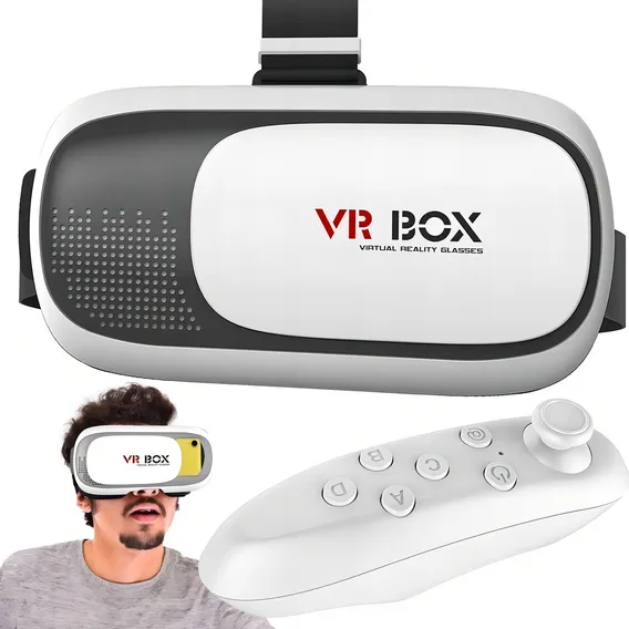 Óculos Vr Box Realidade Virtual 3d + Controle Bluetooth Foto 1
