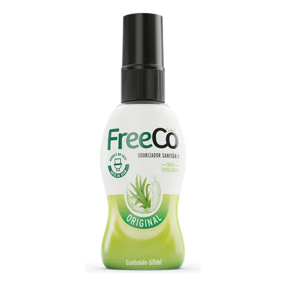 Odorizador Bloqueador de Odores Sanitários Original FreeCo 60ml Foto 1