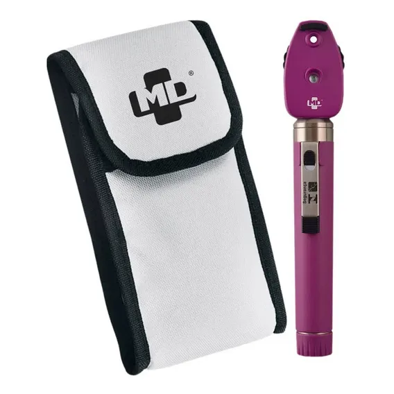 Oftalmoscópio Md 2.5v Omni 3000 Led Com Estojo Macio - Roxo Foto 1