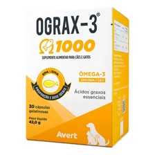 Ograx 1000 Avert Suplemento Omega 3 Cães Epa Dha Ograx-3 Foto mini 3