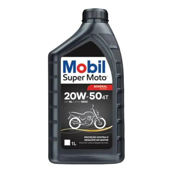 Óleo 20w-50 Mineral Para Motor De Motos 1l Mobil Foto 1