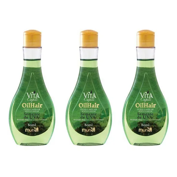 Oleo Capilar Muriel Vita Capili 80ml Semente De Uva-kit 3un Foto 1