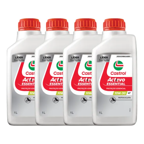 Oleo Castrol Actevo Essential 10w-30 4t - 4 Litros P/ Motos Foto 1