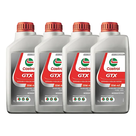 Oleo Castrol Gtx Ultraclean 15w40 Semissintético 4 litros Foto 1
