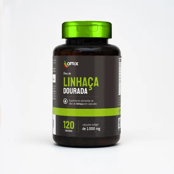 Óleo De Linhaça (1g) - 120 Cápsulas - Omix Foto 1