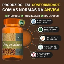 Oleo De Linhaça Cápsulas - Fonte De Ômega 3 P/ Coração - Oleo Linhaça - Pele E Cabelos Nutrição Natural - Óleo De Linhaça 1000mg - Mulher Relaxada (tpm/menopausa) - 100 Cápsulas Foto mini  3