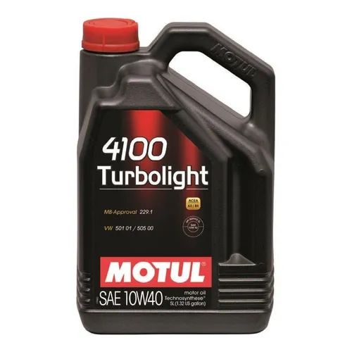 Óleo de motor Auto Motul 4100 10w40 Turbolight Sintético 5l Foto 1