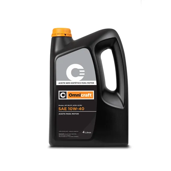 Óleo de motor semi-sintético Api Sn Omnicraft 10w40 4 litros Foto 1