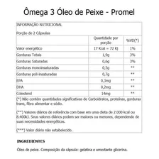 Oleo De Peixe (ômega 3)250 Caps/ 1000mg Promel Foto mini  3
