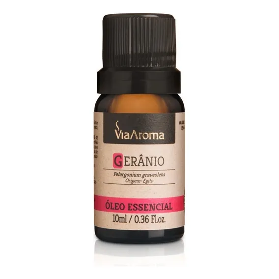 Óleo Essencial 10ml - 100% Puro | Via Aroma | Gerânio Foto 1