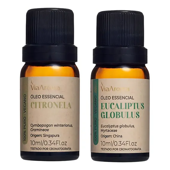 Óleo Essencial De Citronela + Eucaliptus Globulus Via Aroma Foto 1
