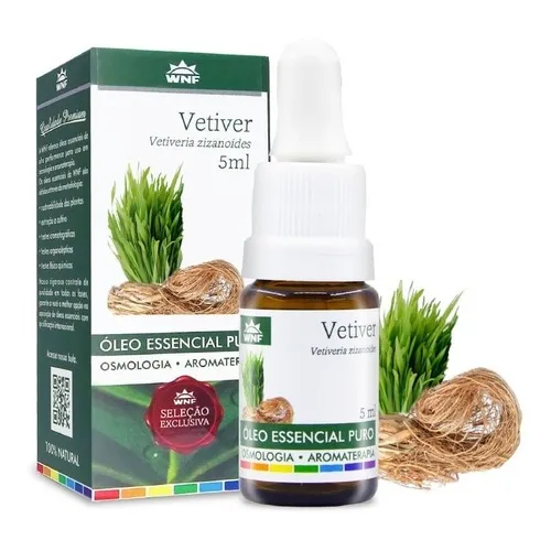Óleo Essencial Vetiver WNF 5ml Relaxamento Natural 100% Puro Foto 1