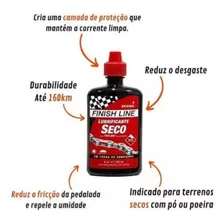 Óleo Lubrificante Finish Line Seco Teflon Dry Bike 120ml Foto mini 3