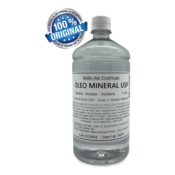 Óleo Mineral Usp Selar Tabua Carne Madeira 1 Litro Tipo de embalagem 1 Litro - Óleo Mineral USP Foto 1