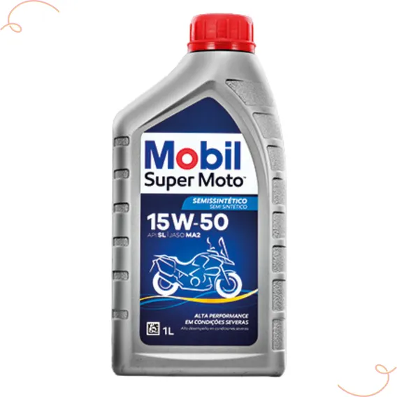 Óleo Mobil 15w50 Mx Litro Super Moto Power Semi Sintético Foto 1