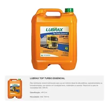 Óleo Motor 15w40 Top Turbo Essencial Lubrax 20 Litros para motores a Diesel Foto mini 2