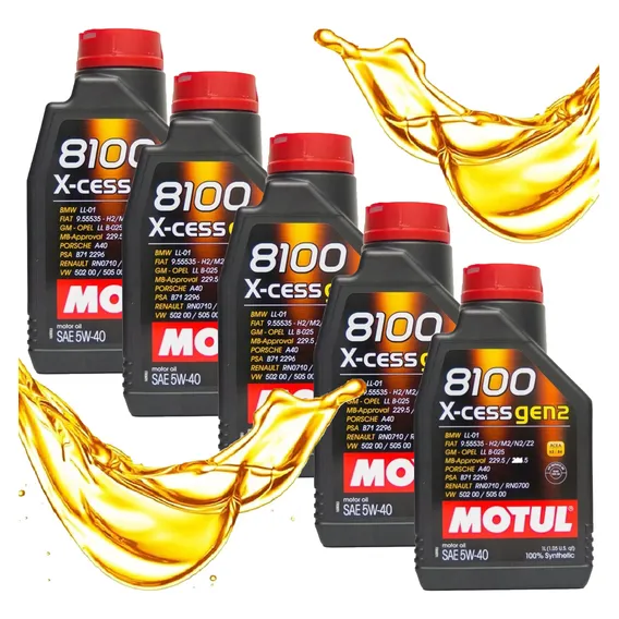 Óleo Motul Para Carros 8100 5w40 Sintético 5 Litros Foto 1