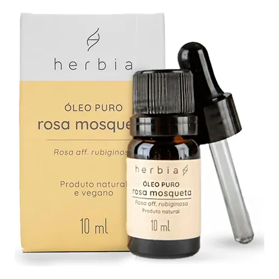 Óleo Natural Rosa Mosqueta Epilê 100% Puro 10ml Herbia Foto 1