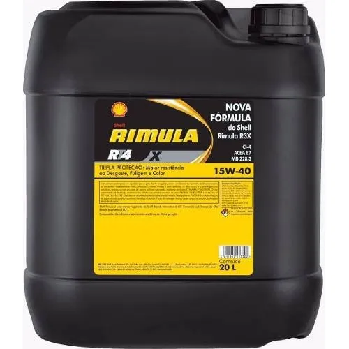 Óleo Shell 15w40 Rimula Rt4x Ci-4 Mineral Balde 20 Litros Foto 1