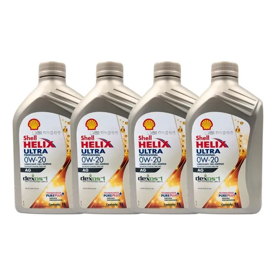 Óleo Shell Helix Ultra 0w20 100% Sintético Gm Dexos 1 Kit 4l Foto 1