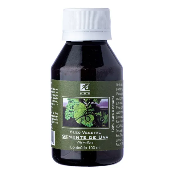 Óleo Vegetal De Semente De Uva 100ml - Rhr (100% Puro) Foto 1