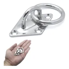 Olhal Base Suporte Losango Aço Inox 5mm C/ Argola Anel 175kg Foto mini 1