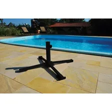 Ombrelone 2,5m Maresias Alumínio Branco Com Base Dobrável Foto mini  2