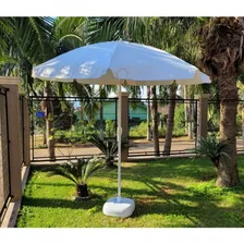 Ombrelone 2,5m Maresias Alumínio Branco Com Base Dobrável Foto mini 4