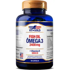 Omega 3 2.400mg Com Vit D3 2000ui Vitgold 100 Cáps Importado Foto  mini 1