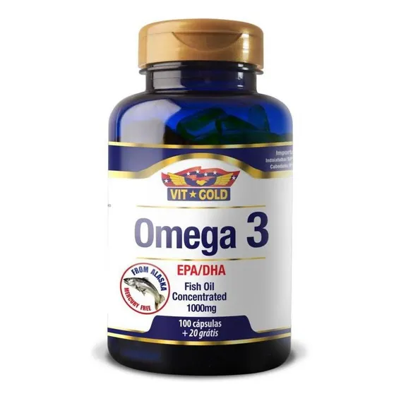 Ômega 3 Fish Oil 1.000mg Vitgold 100 Cápsulas Foto 1
