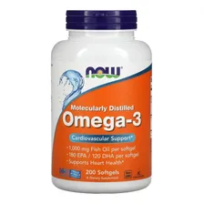 Ômega 3 Now Foods 200 Softgels 1000mg 180EPA 120 DHA Foto  mini 1