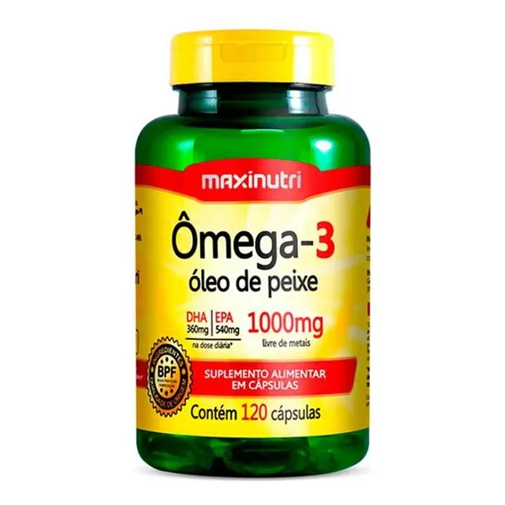 Omega 3 Óleo De Peixe 120 Capsulas 1000mg Maxinutri Foto 1