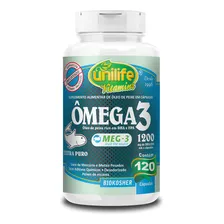 Ômega 3 Óleo de Peixe Unilife 120 Cápsulas 1200mg Foto  mini 1
