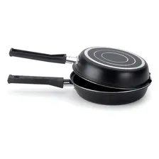 Omeleteira Multiflon Gourmet Dupla Antiaderente 14cm Preta Foto mini 4