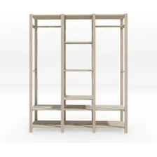 On Design arara closet cabideiro com 8 prateleiras madeira pinus Foto mini 1