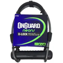 OnGuard 8154 U-lock trava cadeado chave reforçado cabo 120cm cor preto Foto mini 4