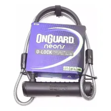 OnGuard 8154 U-lock trava cadeado chave reforçado cabo 120cm cor preto Foto mini 2