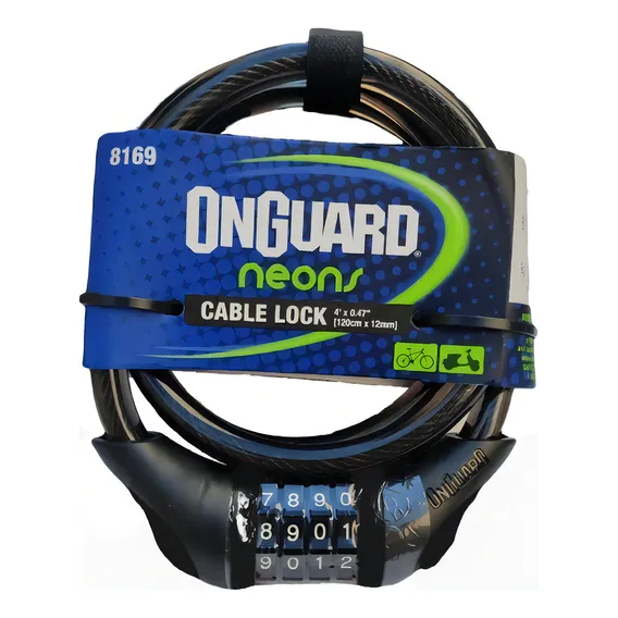 Onguard Segredo Neon 8169 Cor Preto Cadeado Bike Bicicleta Moto Foto 1