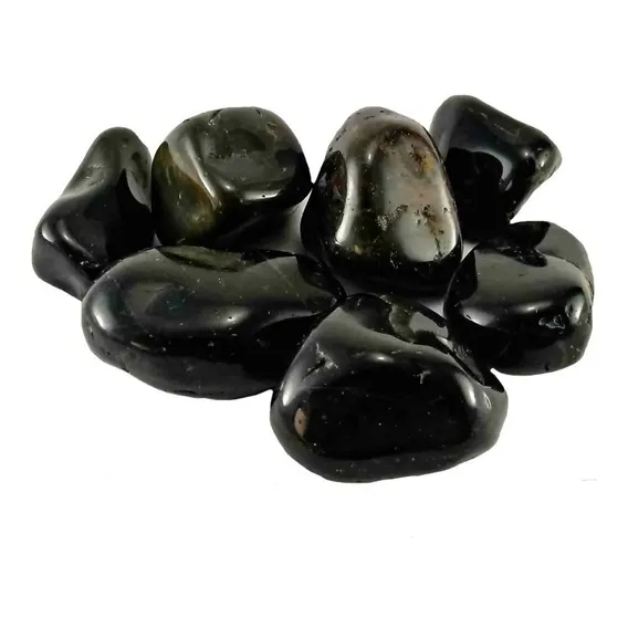 Onix Preto Pedra Rolada - Semi Preciosas 100 G Foto 1