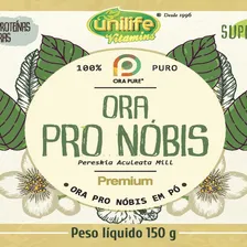 Ora Pro Nóbis Farinha Unilife Orapronobis Pronobis Pó 150g Sabor Natural Foto mini  2