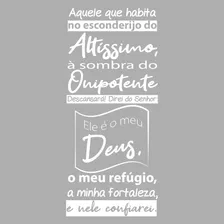 Oração Salmo 91 Adesivo Decorativo Papel Parede Quarto Sala Foto  mini 1